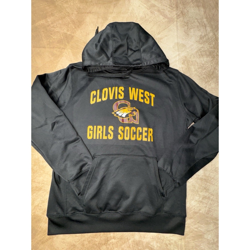 BSN Sports Hoodie Womens Medium Black Pullover Clovis West Girls soccer